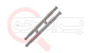 دستگیره شیشه سکوریت وارداتی دو سر باریک مات 60cm