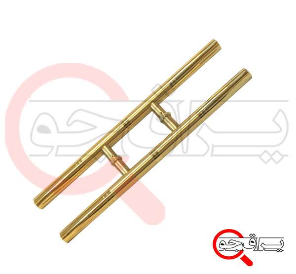 دستگیره شیشه سکوریت وارداتی استیل طلایی 60cm